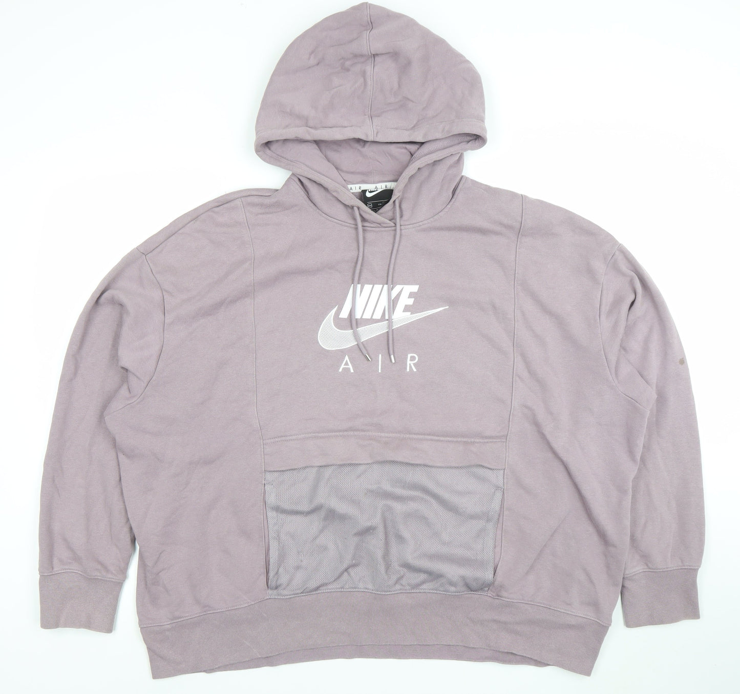 Nike Air Women's Purple Pullover Hoodie Size XL Cotton Blend