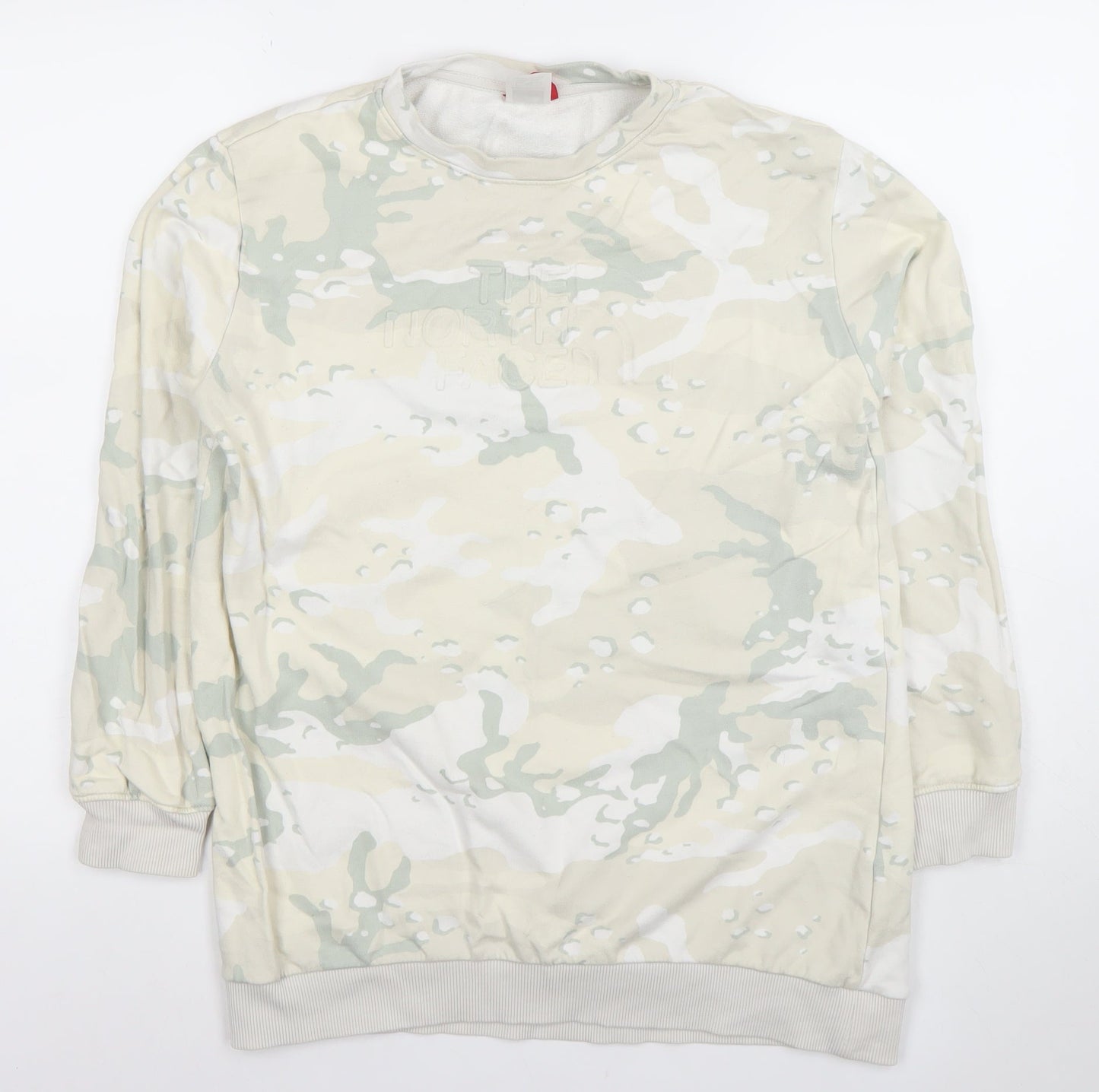 The North Face Womens Beige Camouflage Cotton Sweatshirt M