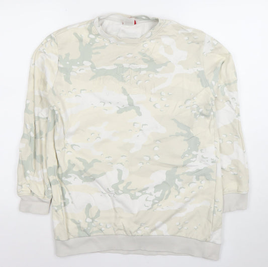 The North Face Womens Beige Camouflage Cotton Sweatshirt M