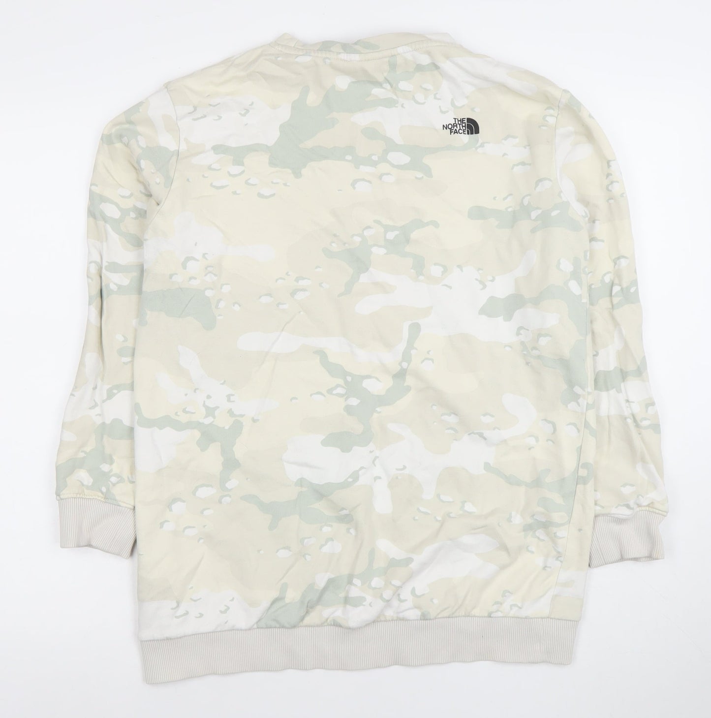The North Face Womens Beige Camouflage Cotton Sweatshirt M
