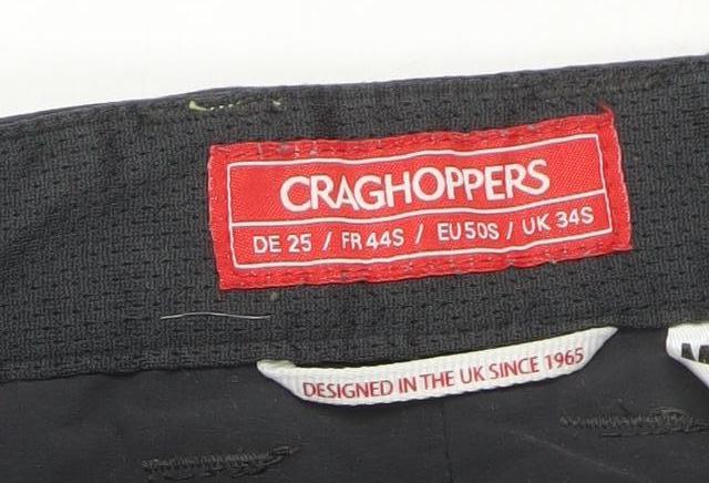 Craghoppers Men's Black Cargo Trousers Size L UK 34 Regular Fit