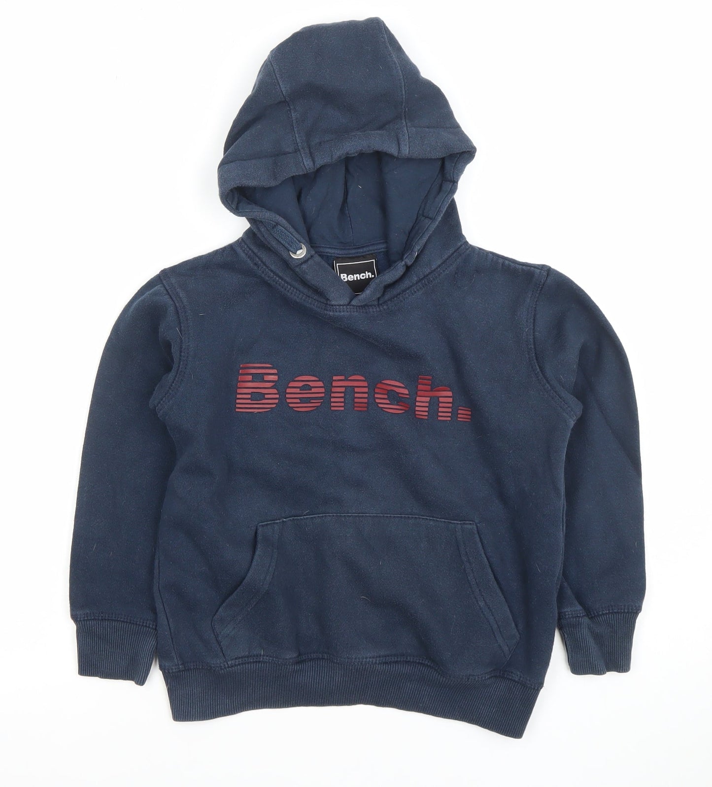 Bench Boys Blue Pullover Hoodie 5-6 Years Logo Fleece Sweatshirt