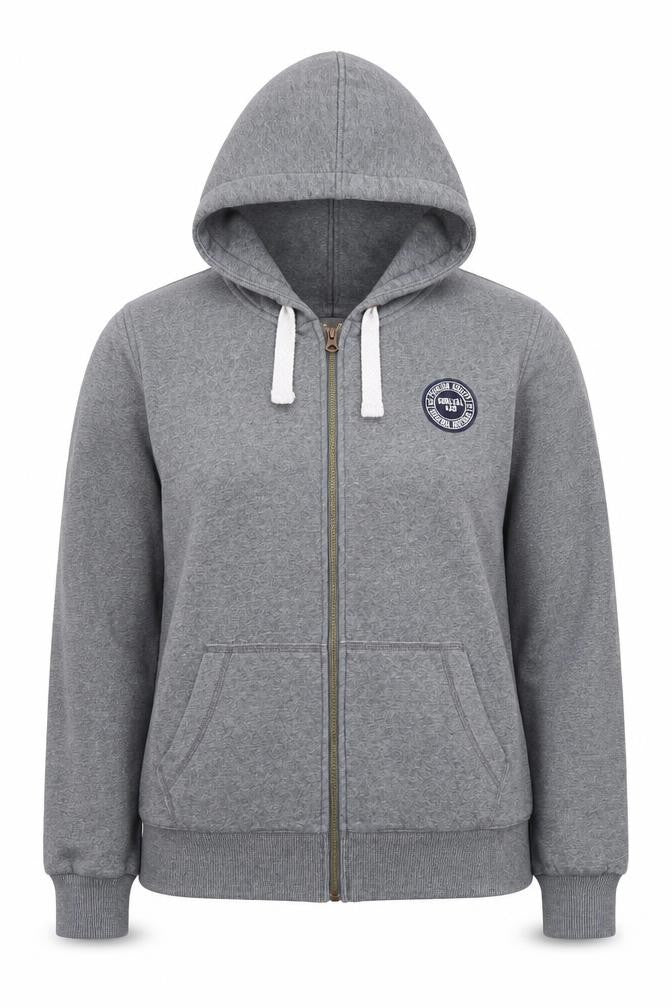 SoulCal & Co Grey Full Zip Hoodie Womens L Casual Cotton Blend