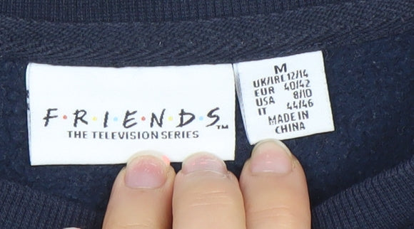 Friends TV Show Women's Navy Colourblock Pullover Sweatshirt M
