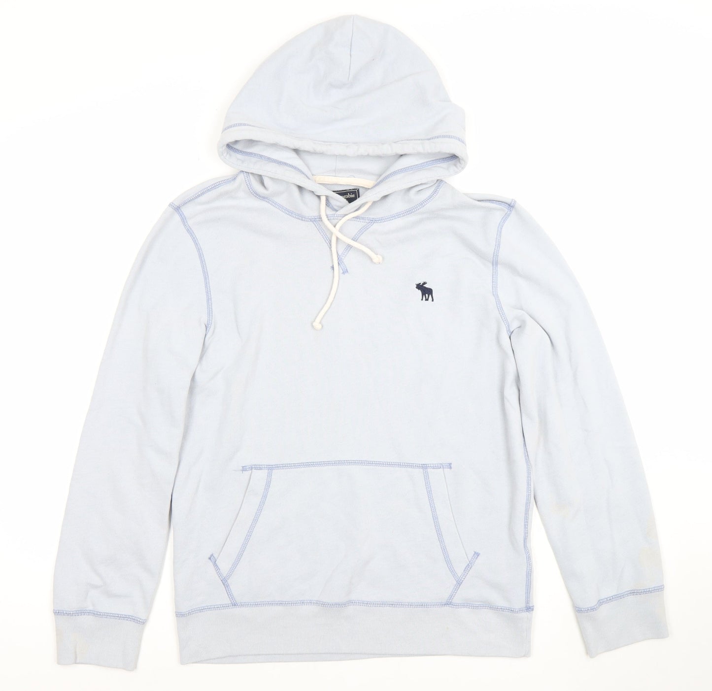 Abercrombie & Fitch Women's Light Blue XS Pullover Hoodie Cotton Blend