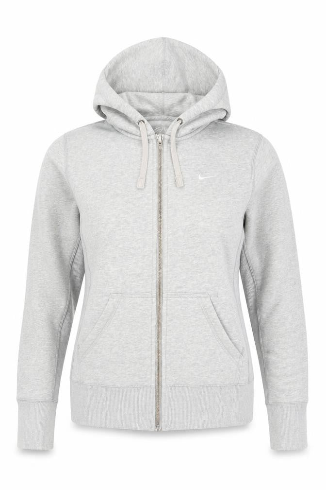 Womens UK S Athletic Nike Grey Full Zip Hoodie
