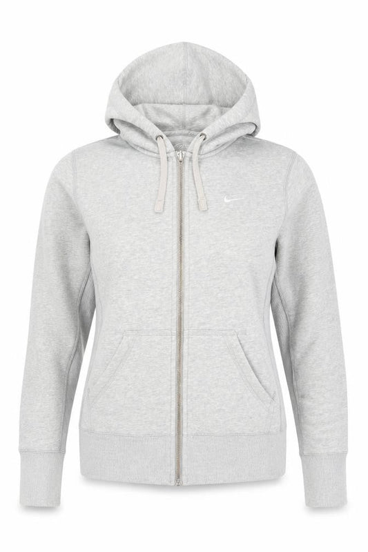 Womens UK S Athletic Nike Grey Full Zip Hoodie