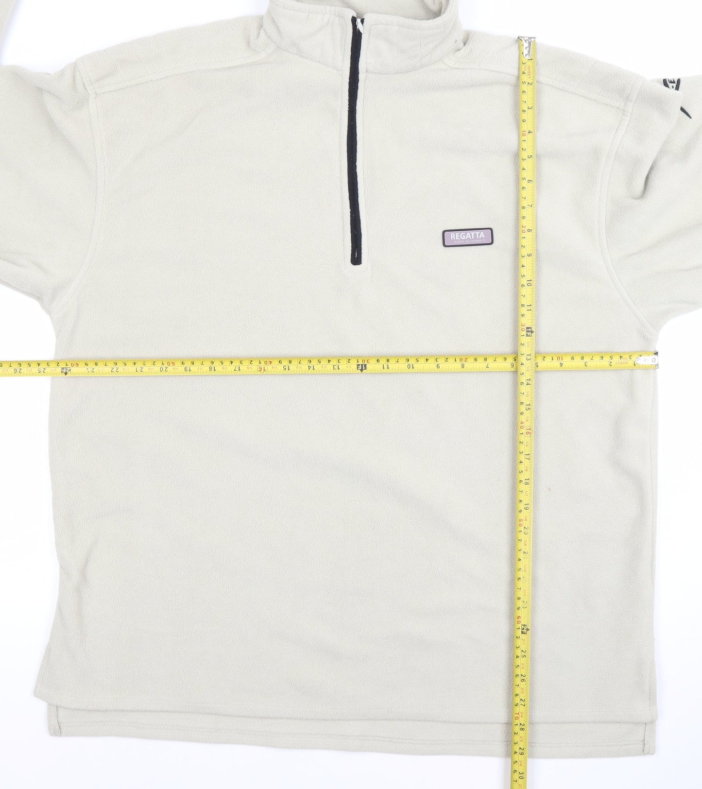 Regatta Mens Beige Fleece Pullover Sweatshirt L Outdoor 1/2 Zip