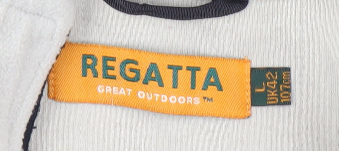 Regatta Mens Beige Fleece Pullover Sweatshirt L Outdoor 1/2 Zip