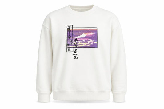 Primark Women White Katsushika Hokusai Graphic Sweatshirt XS