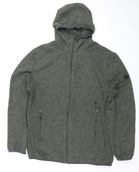 Regatta Mens Green Full Zip Hooded Jacket L Outdoor Hoodie