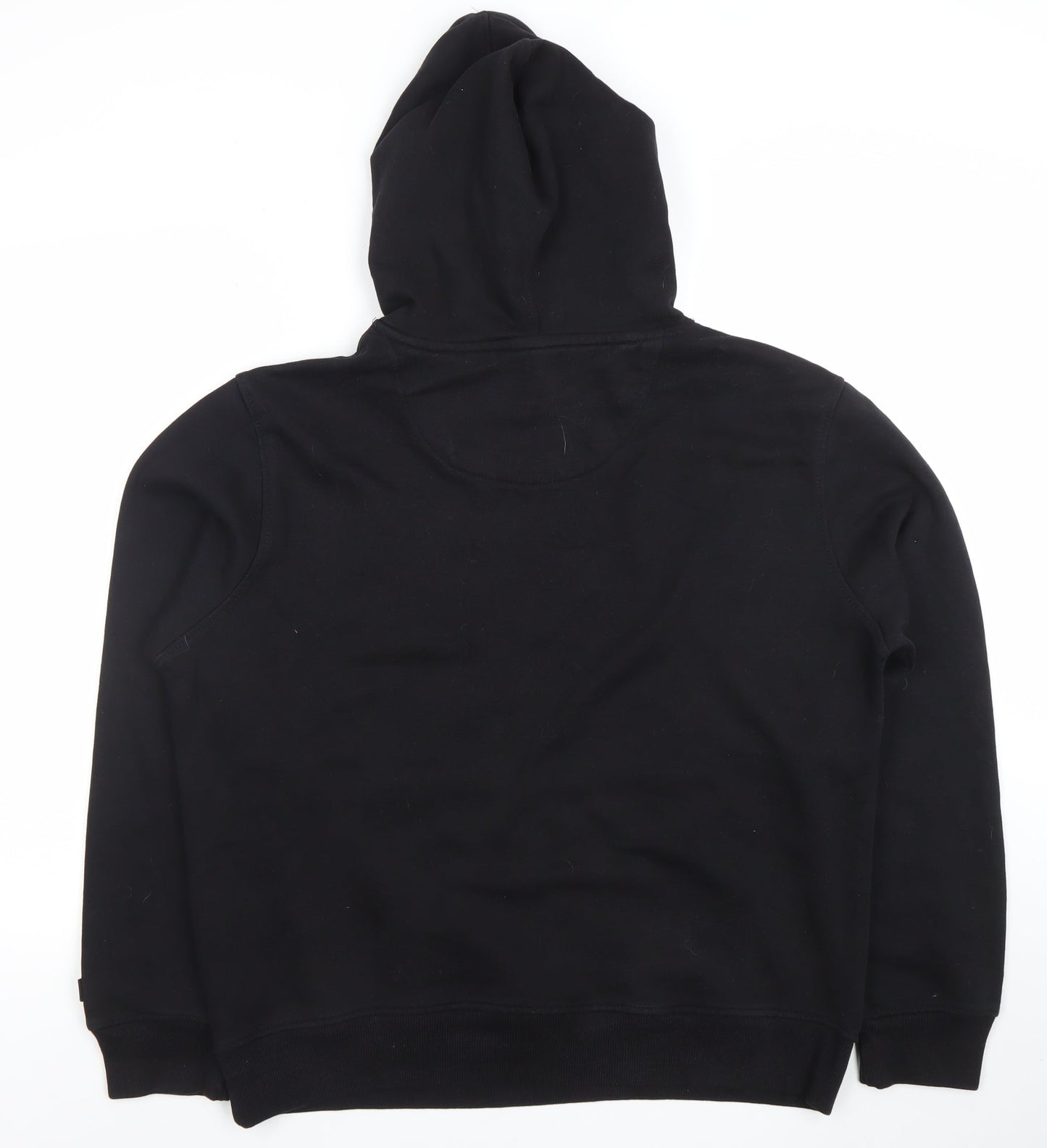 DKNY Men's Black Pullover Hoodie L Cotton Blend Logo Style