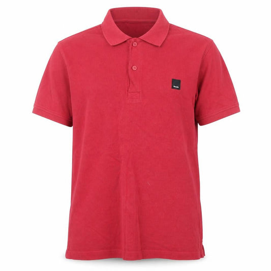 Bench Men's Red Cotton Polo Shirt Size M Short Sleeve Casual