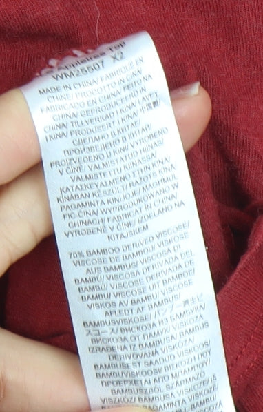 Seasalt Cornwall Women's Red Long Sleeve Bamboo Blend Jersey Top UK 18