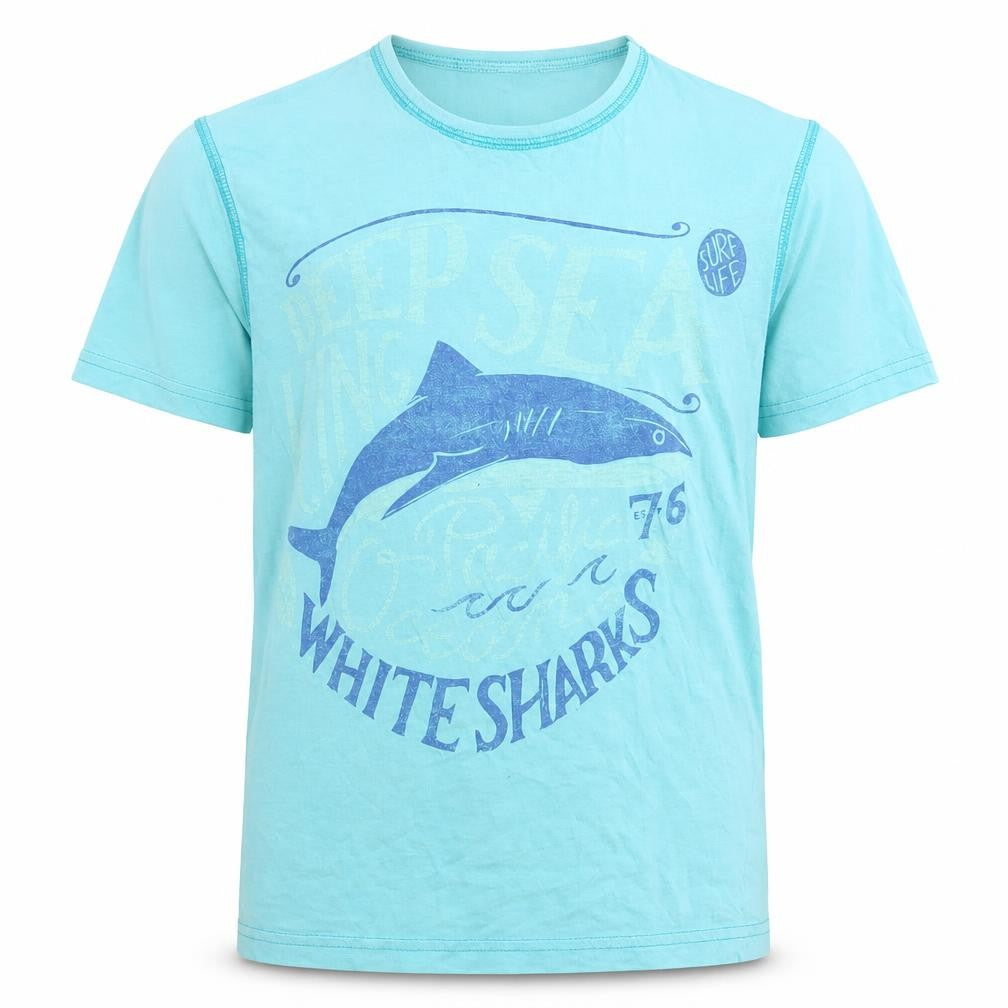 Original Marines Boys Blue Shark Print Cotton T-Shirt Size 10-11 Years