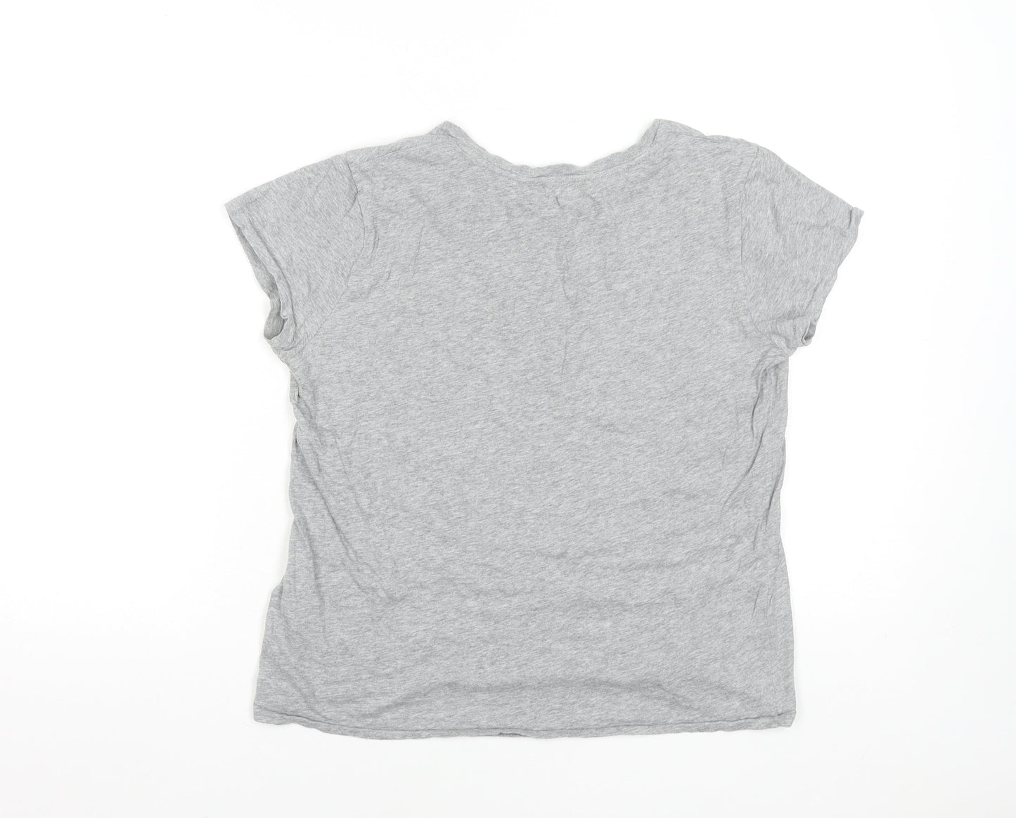 Polo Ralph Lauren Women's Grey Cotton Crew Neck T-Shirt M