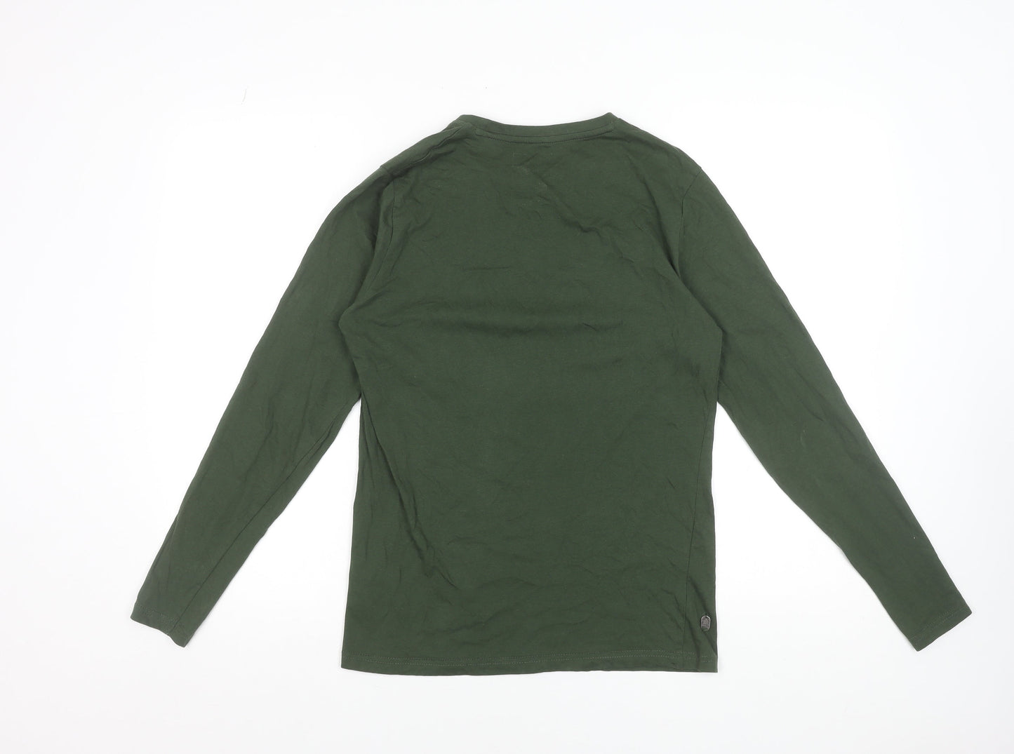 Tokyo Laundry Men's Green Long Sleeve Graphic T-Shirt Size S