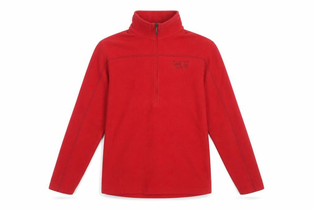 Mountain Hard Wear Men's Red Fleece 1/4 Zip Pullover Sweatshirt S