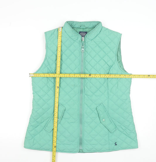 Joules Womens Green Quilted Waistcoat Gilet Size 16 Regular