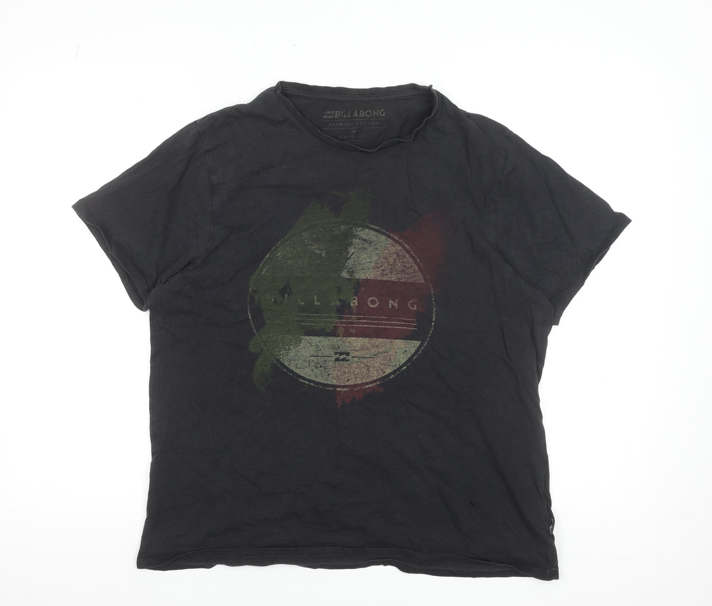 Billabong Men's Black Cotton Graphic T-Shirt M Regular Fit Surf Style