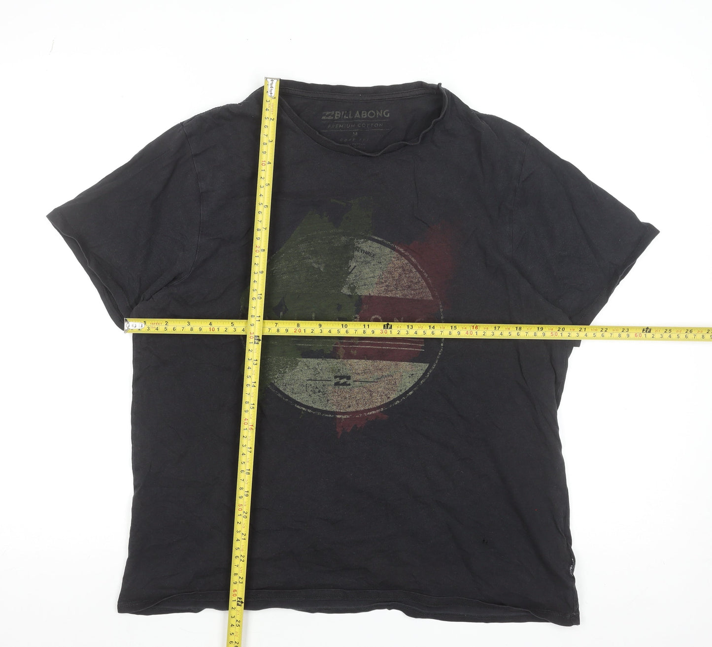 Billabong Men's Black Cotton Graphic T-Shirt M Regular Fit Surf Style