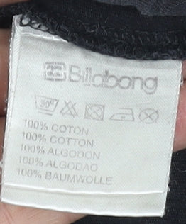 Billabong Men's Black Cotton Graphic T-Shirt M Regular Fit Surf Style