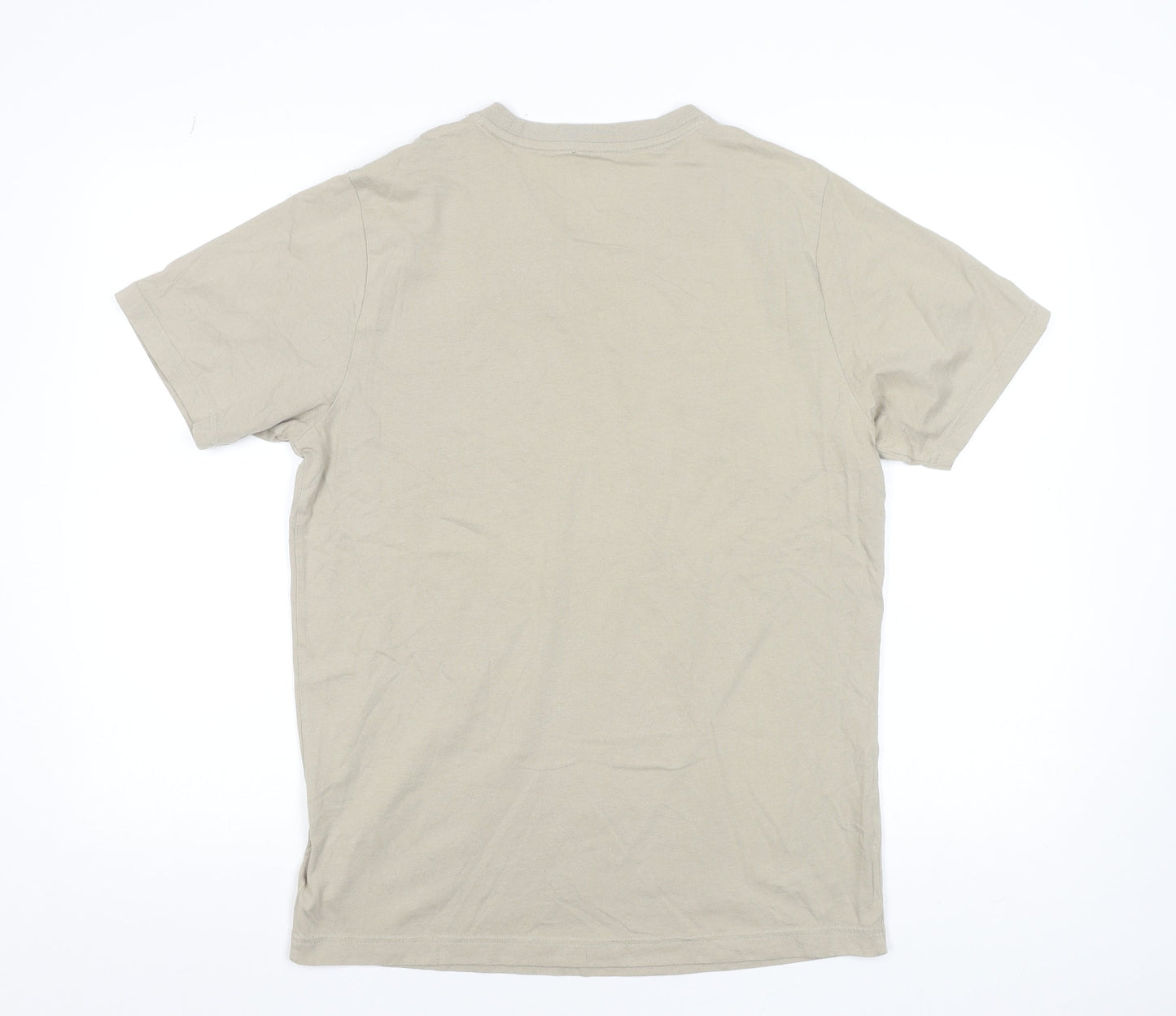 New Balance Men's Beige L Short Sleeve Crew Neck Sports T-Shirt