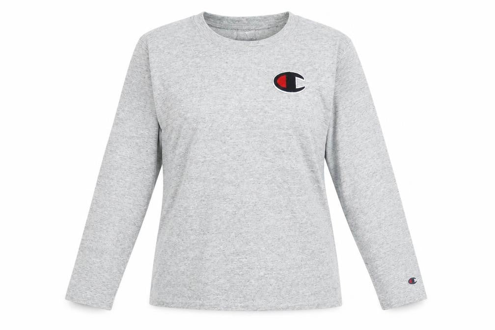 Womens UK Size XS Champion Grey Cotton Blend T-Shirt