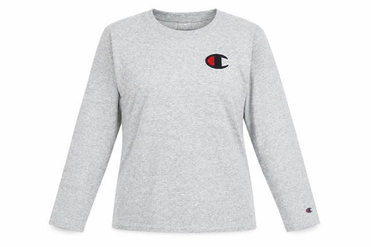Womens UK Size XS Champion Grey Cotton Blend T-Shirt