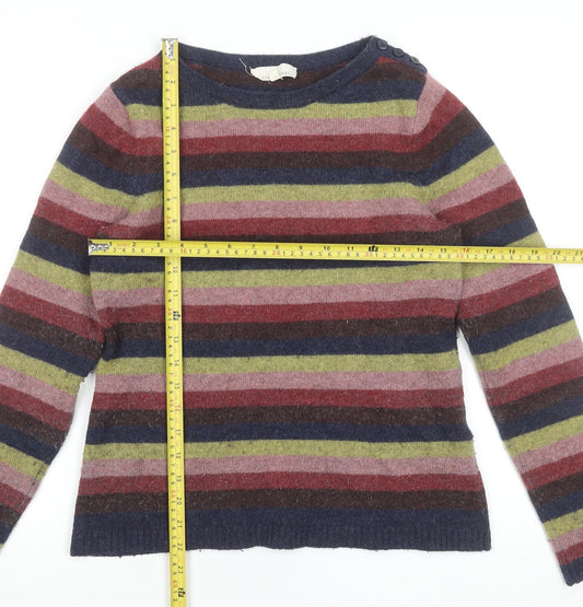 Seasalt Cornwall Women’s Multicoloured Wool Striped Jumper Size 10