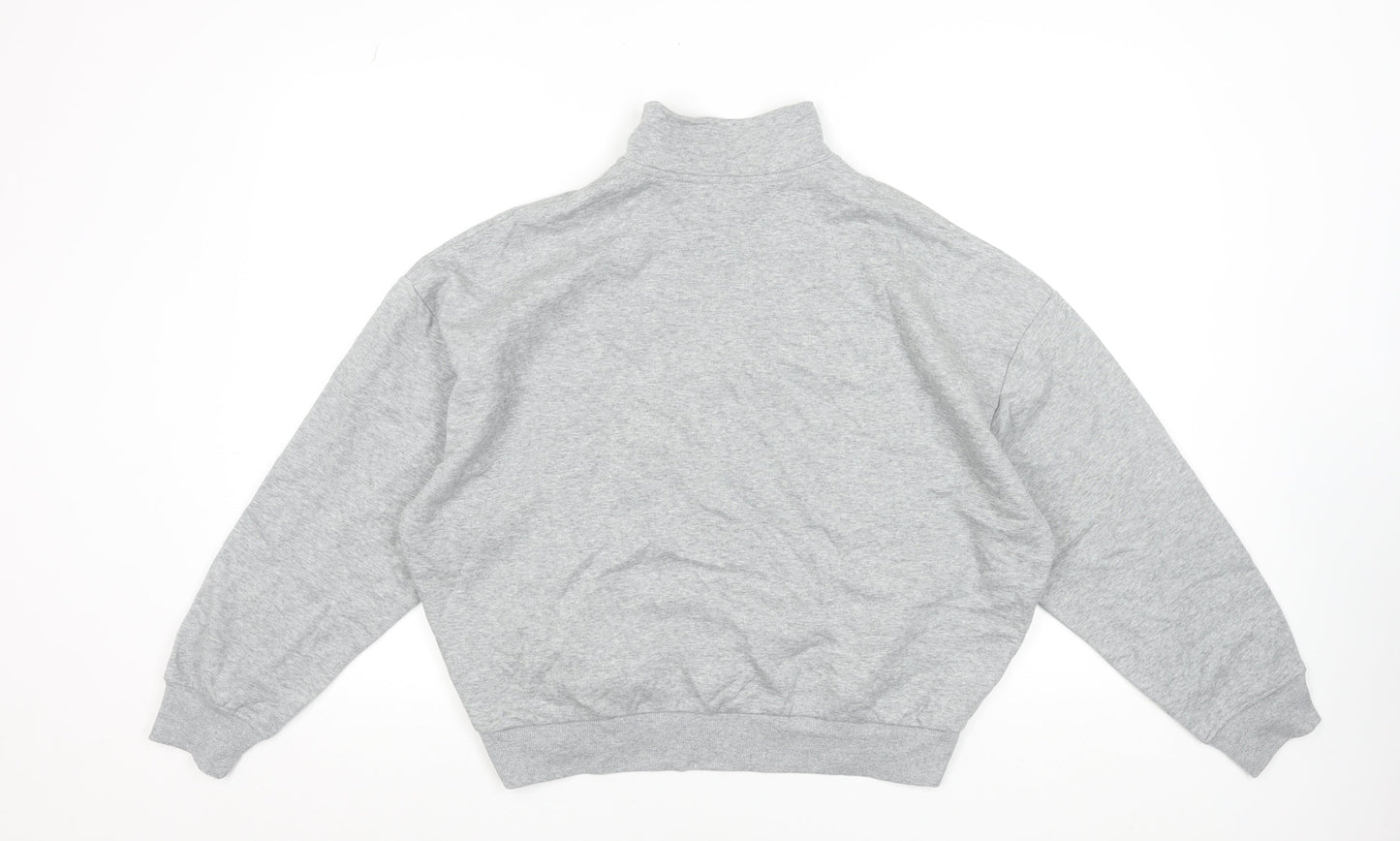 Marks and Spencer Womens Grey 1/2 Zip Sweatshirt Medium