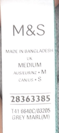 Marks and Spencer Womens Grey 1/2 Zip Sweatshirt Medium