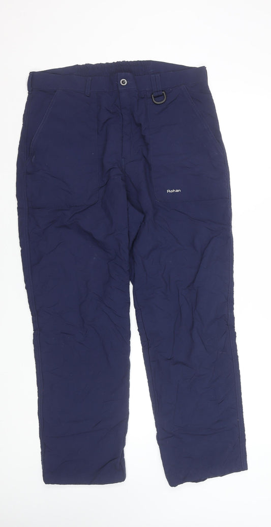 Rohan Men's Blue Steppes Cargo Trousers 36 Regular Polyamide Outdoor
