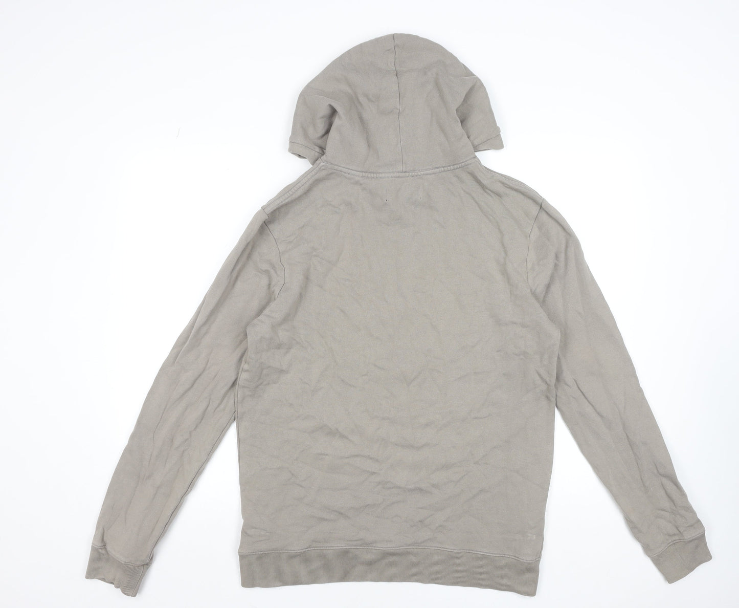 AllSaints Men's Beige Small Pullover Hoodie 100% Cotton