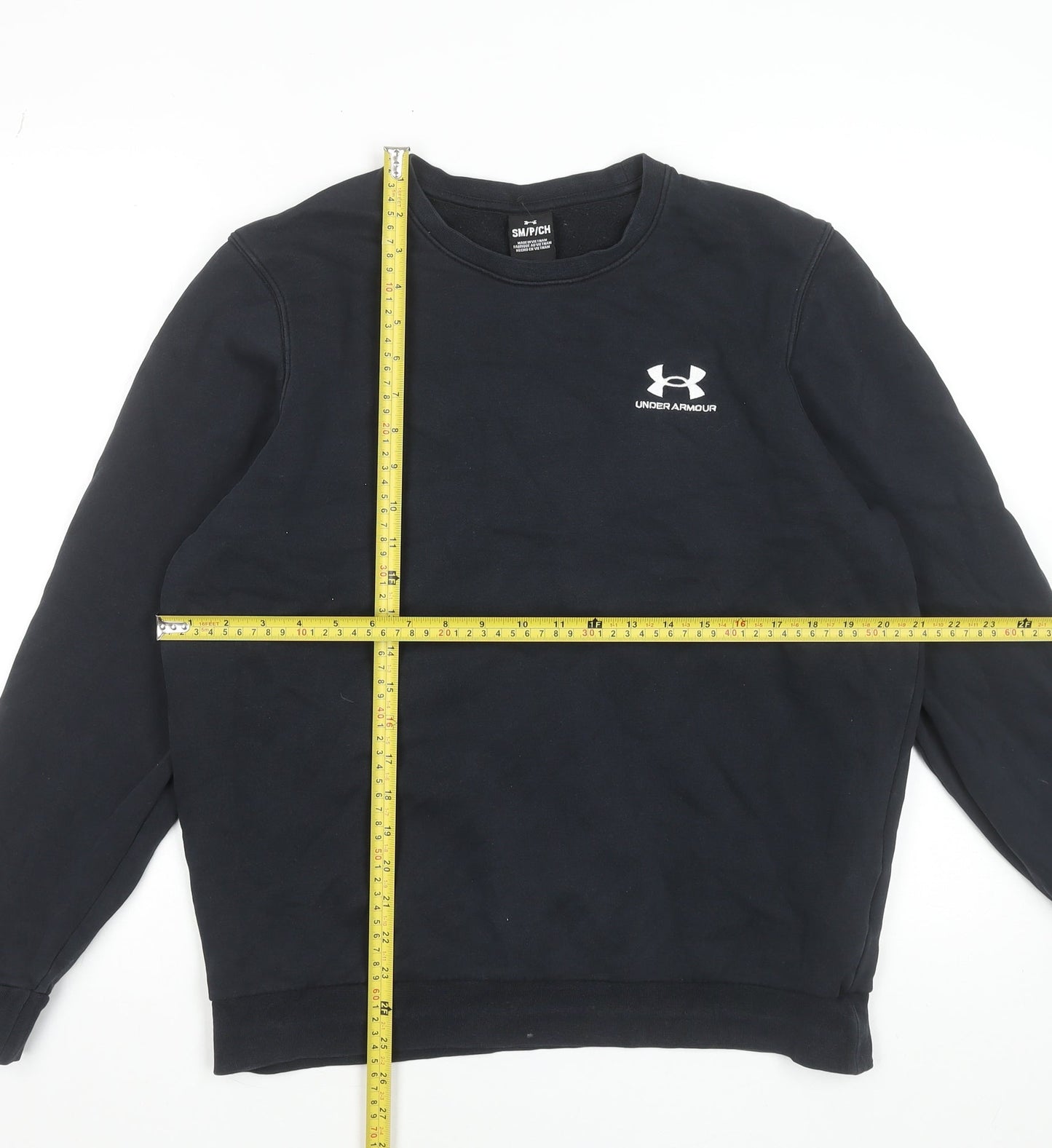 Under Armour Men's Black Crew Neck Pullover Sweatshirt Size S