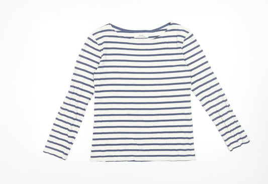 Seasalt Women’s Blue Striped Long Sleeve Organic Cotton Top M