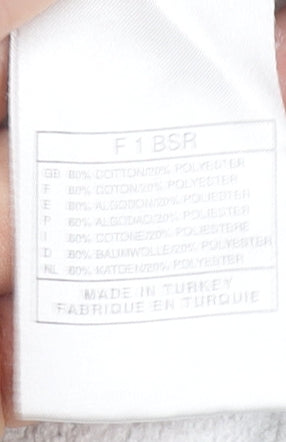 Nike Men's Grey & Navy Vintage V-Neck Sweatshirt L Regular Fit