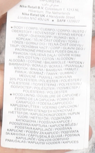 Nike Men's Grey Pullover Hoodie XS Regular Fit Sports Fleece