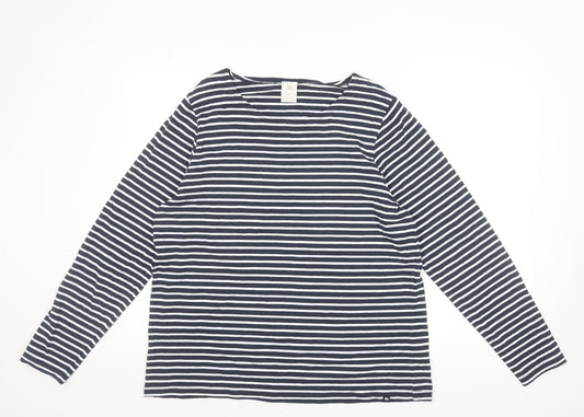 Trespass Womens Blue White Striped Long Sleeve T-Shirt 2XL