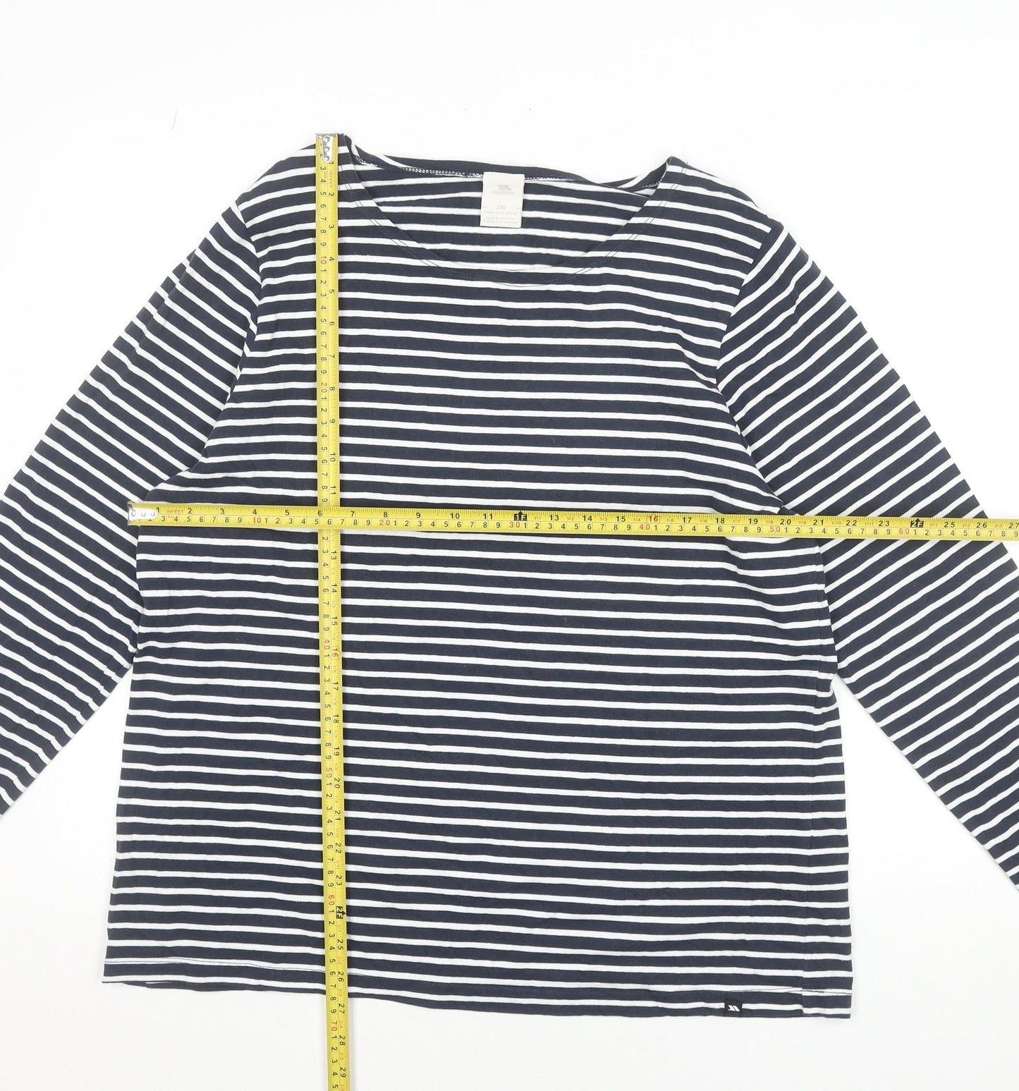 Trespass Womens Blue White Striped Long Sleeve T-Shirt 2XL