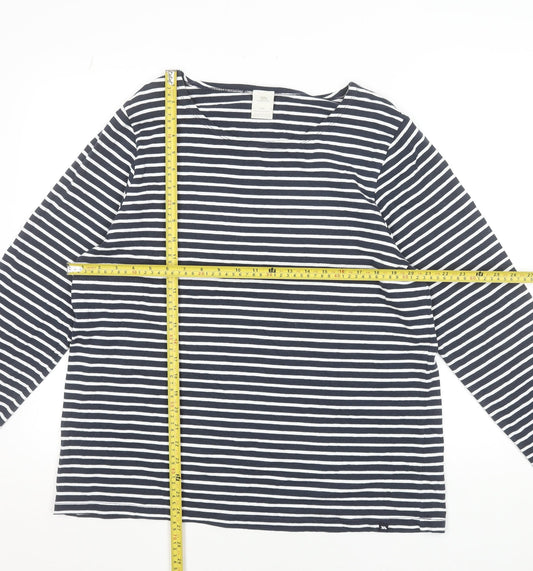 Trespass Womens Blue White Striped Long Sleeve T-Shirt 2XL