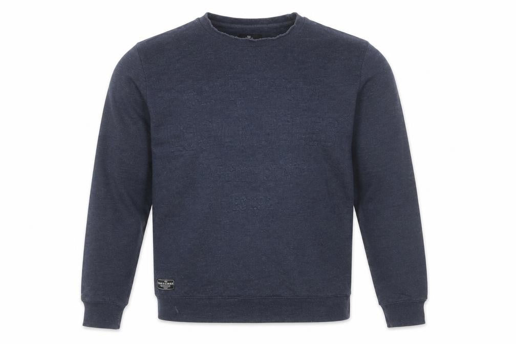 Threadbare Men's Navy Blue Crew Neck Sweatshirt Size M Classic Cotton Blend Pullover