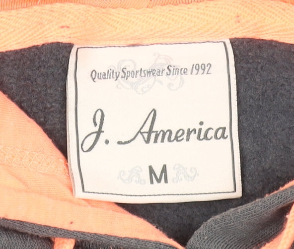 J. America Women's Grey Orange Coors Brewery Hoodie Size M Casual Pullover