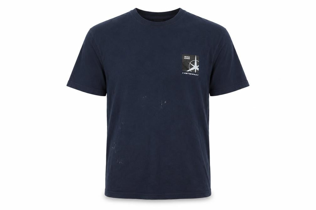 Mens UK Size M JACK & JONES Blue  Cotton T-Shirt