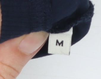 Jack & Jones Men's Blue Medium Cotton Crew Neck Graphic T-Shirt