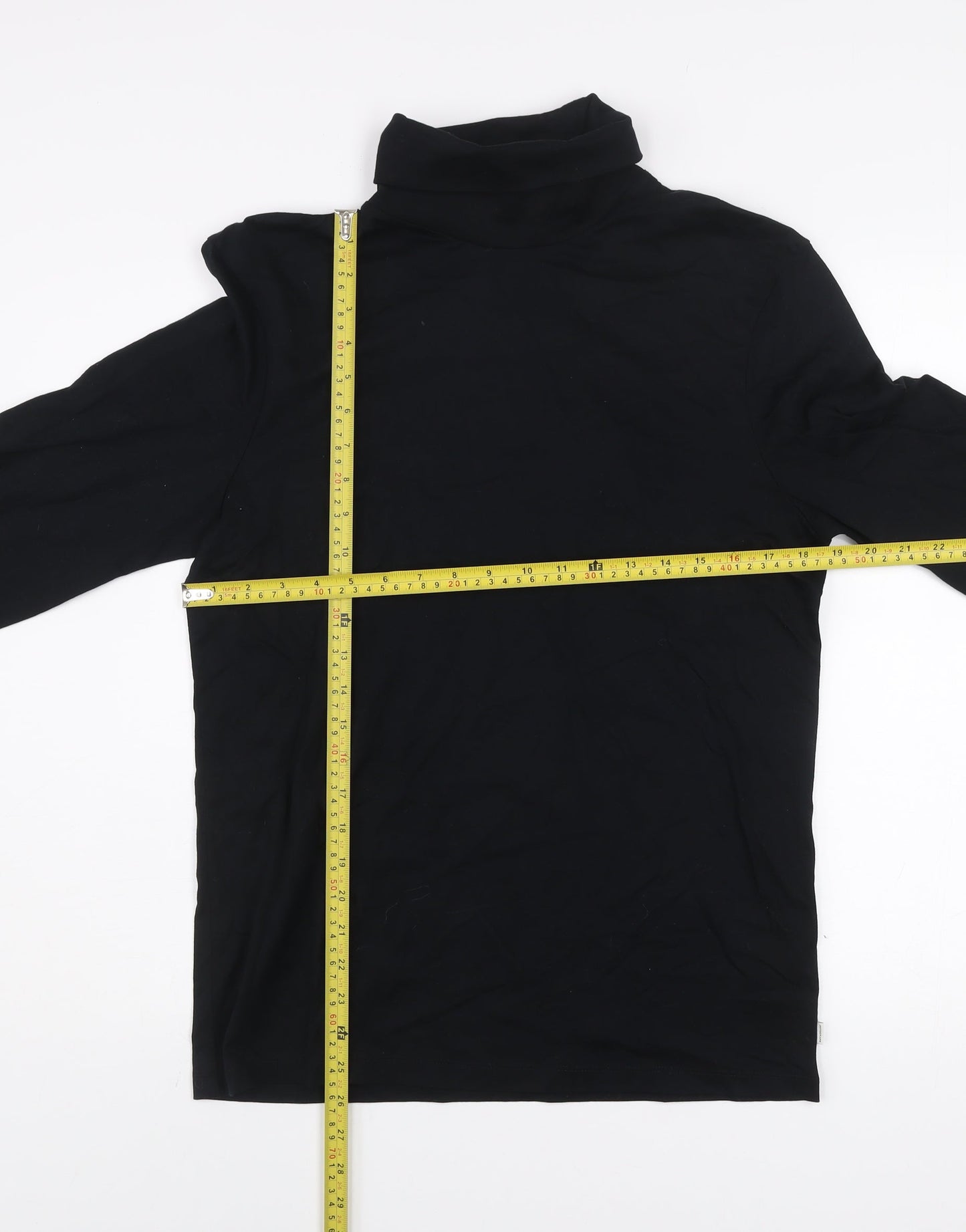 Marks and Spencer Autograph Men’s Black Slim Fit Supima Cotton Roll Neck Top Size S