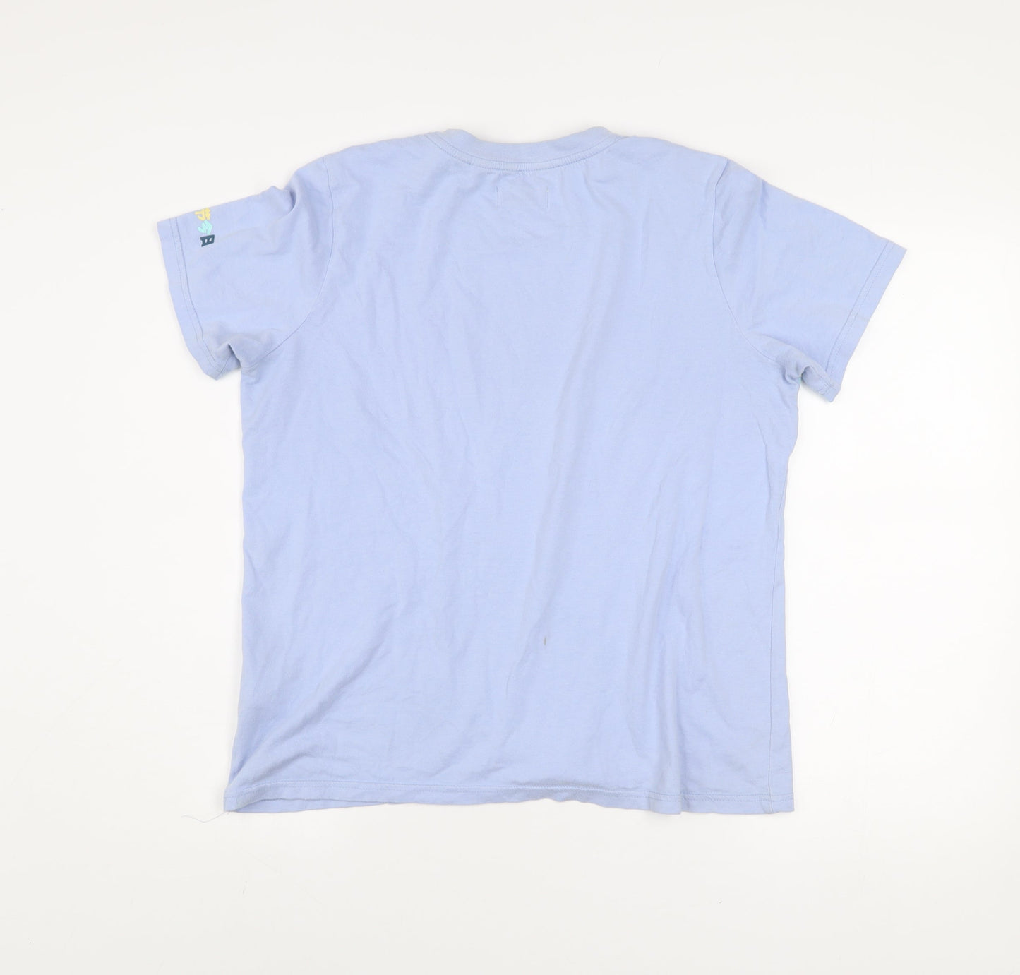 Superdry Women's Blue Retro Stripe Crew Neck T-Shirt Size 12