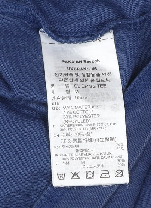 Reebok Men's Blue Graphic Outdoor Quote T-Shirt Size M