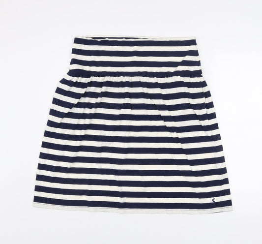 Joules Women’s Blue Striped A-Line Knee Length Skirt Size 16