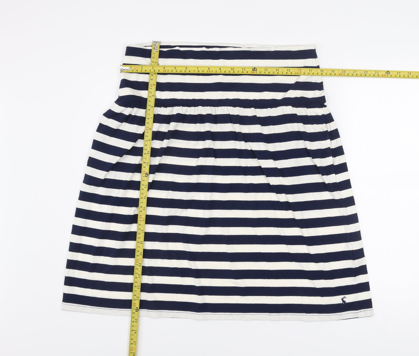 Joules Women’s Blue Striped A-Line Knee Length Skirt Size 16